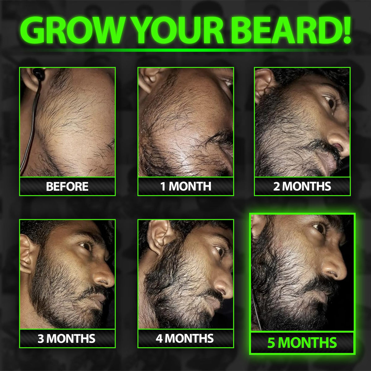 BBS BEST BEARD STUFF droplet on facial hair demonstrating easy absorption and targeted benefit