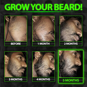 BBS BEST BEARD STUFF droplet on facial hair demonstrating easy absorption and targeted benefit
