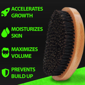 BBS BEST BEARD STUFF wooden handle detail offering ergonomic palm comfort