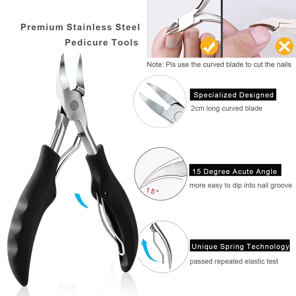 Bcabo professional stainless steel tools laid out to show each instrument and organized storage benefit