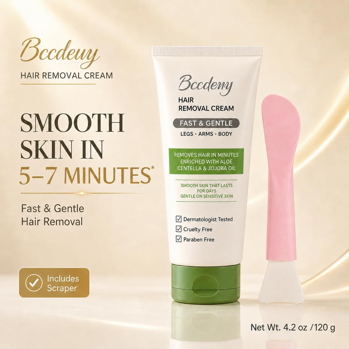 Bccdeuy cream texture from open tube demonstrating smooth application
