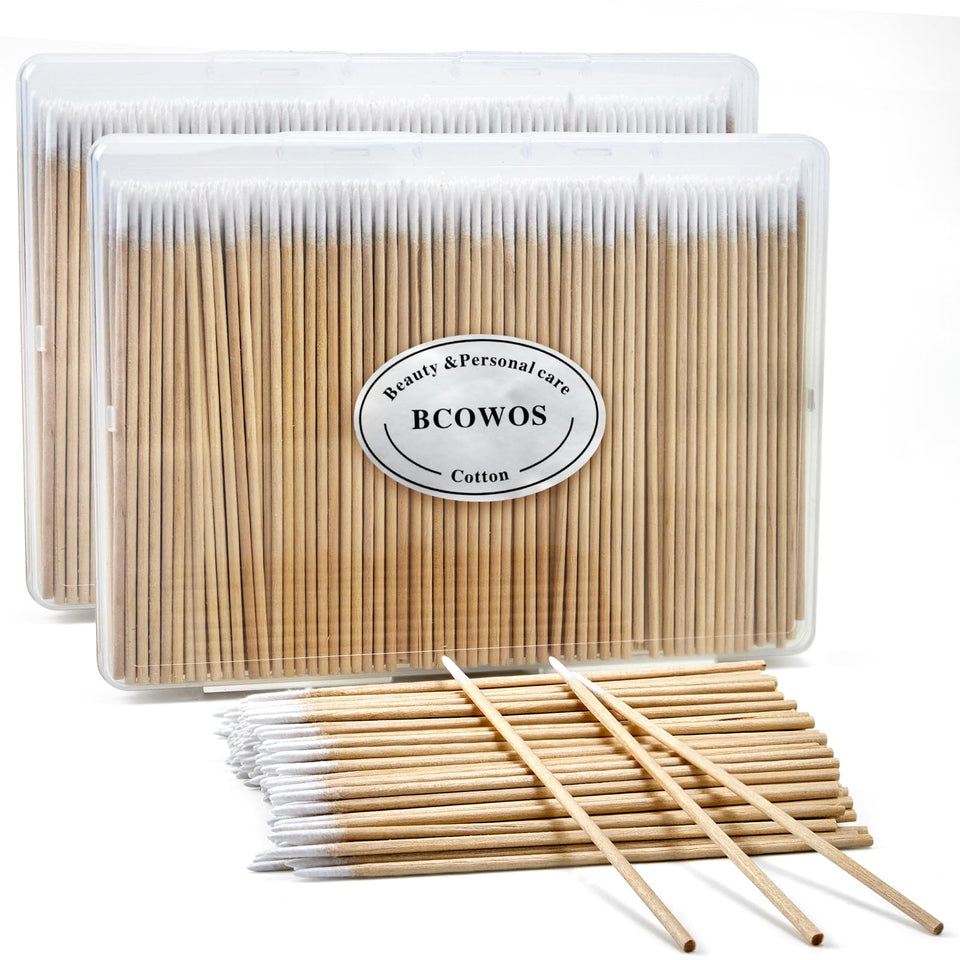Bcowos front packaging and storage case showing organized 800 swabs benefit convenience