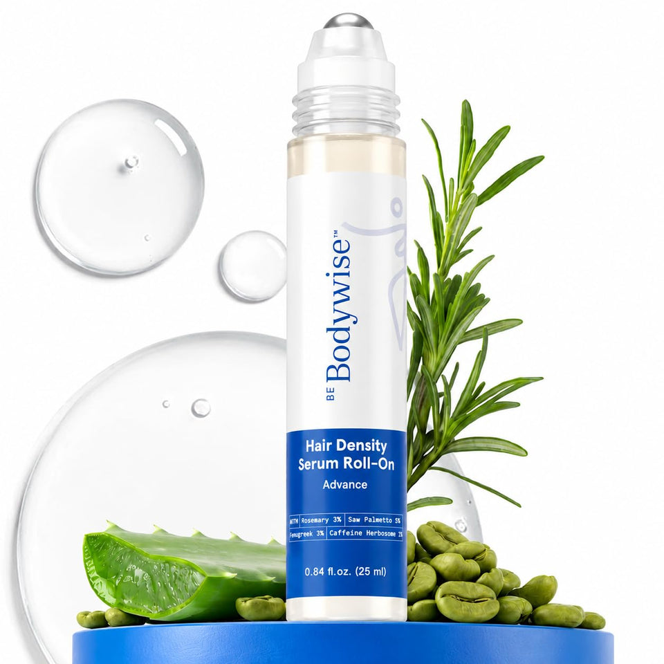 Be Bodywise roll-on front packaging showing bottle and label benefits