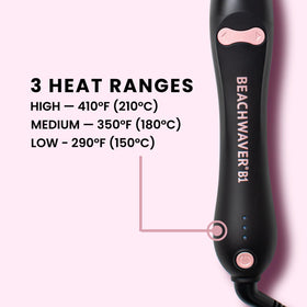 Beachwaver B1 packaging and midnight rose color for stylish shelf appeal