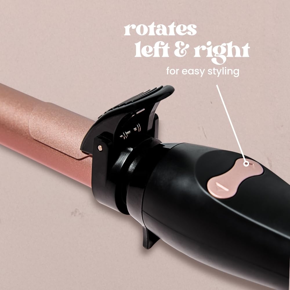 Beachwaver B1.25 beveled no-kink clamp detail to prevent snagging while styling