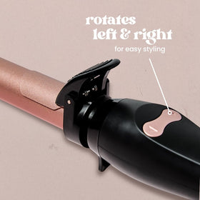 Beachwaver B1.25 beveled no-kink clamp detail to prevent snagging while styling