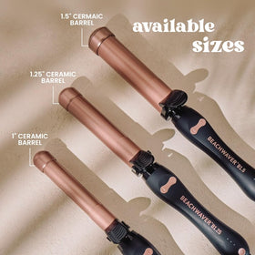 Beachwaver B1.25 curling large sections on long hair for faster styling