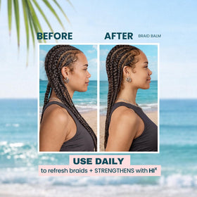 Beachwaver braid balm inside a travel bag for styling on the go