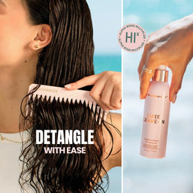Beachwaver ingredient label close-up highlighting HIx Bond Multiplier and vegan formulation