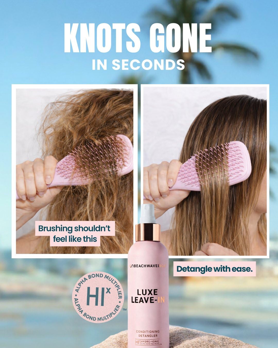 Beachwaver texture on hand showing lightweight consistency and non-greasy finish