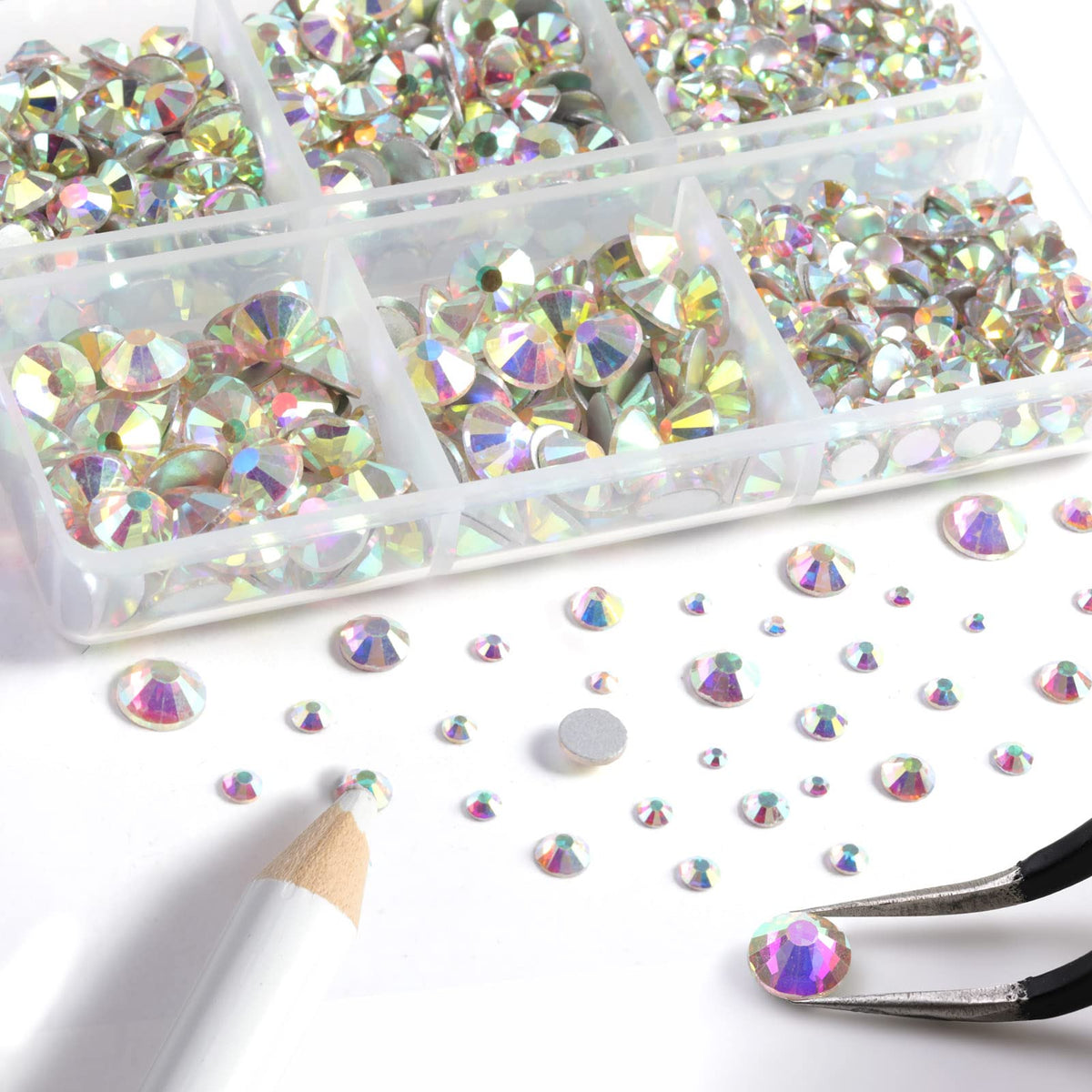 BEADSLAND close-up of crystal facets and AB coating highlighting intense sparkle