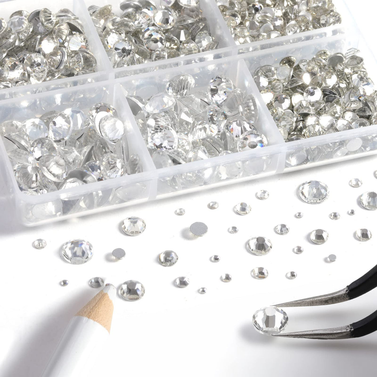 BEADSLAND close-up of crystal facets highlighting intense sparkle and reflective shine