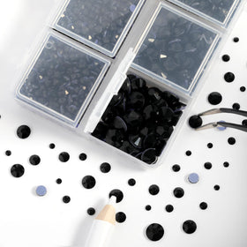 BEADSLAND rhinestones applied to denim demonstrating secure adhesion and style upgrade
