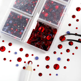 BEADSLAND rhinestones being applied to a shirt with tweezers, demonstrates clean placement