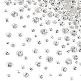 BEADSLAND rhinestones applied on nails demonstrating strong adhesion and shine