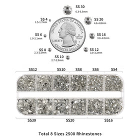 BEADSLAND SS4 and SS6 tiny crystal detail showing fine sparkle for delicate designs