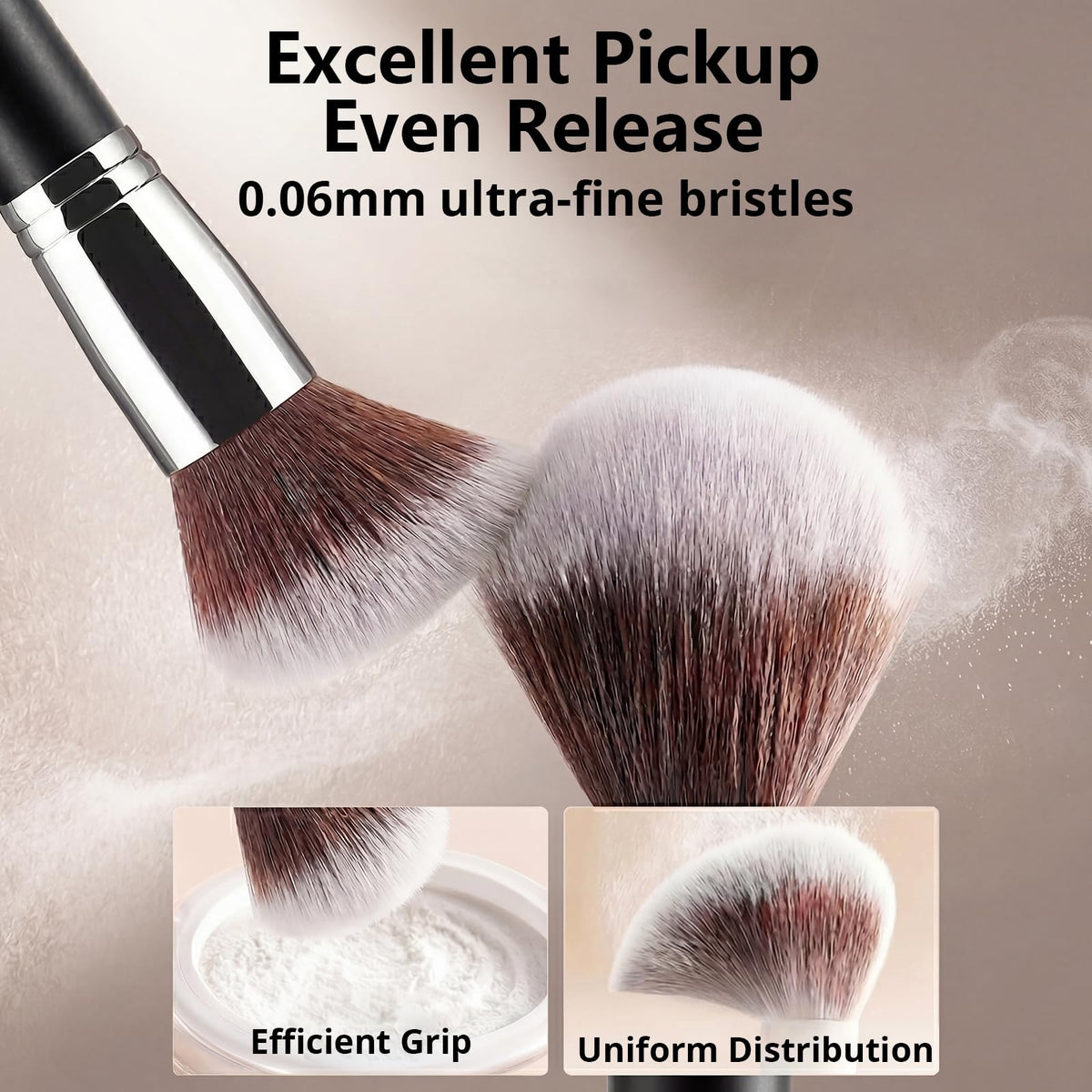BEAKEY brushes laid out to display different head shapes for versatile application