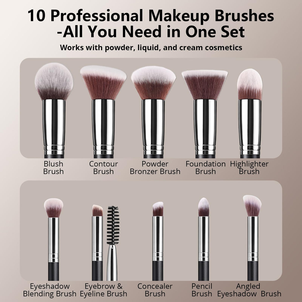 BEAKEY close-up of dense foundation brush delivering even streak-free coverage