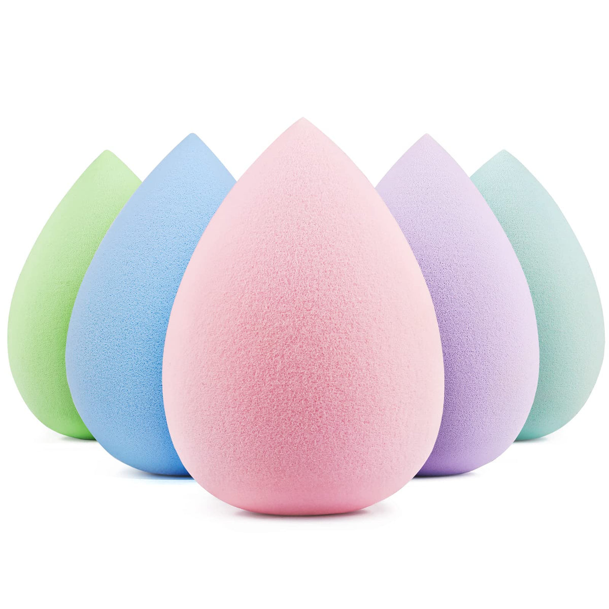BEAKEY front view of the 5-piece sponge pack showing colorful sponges and clear benefit