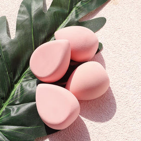 BEAKEY lifestyle image of sponge used at vanity mirror for everyday flawless finish benefit