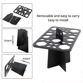 BEAKEY rack next to a hand to show scale and space-saving benefit