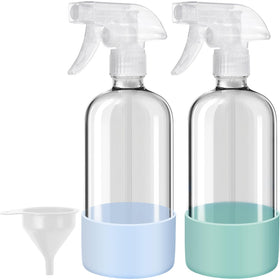 Bealee front view of two bottles showing bottles and silicone sleeves for safe handling