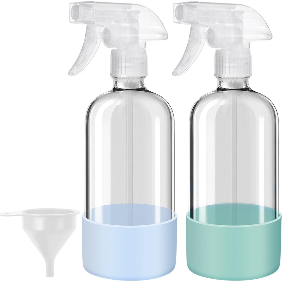 Bealee front view of two bottles showing bottles and silicone sleeves for safe handling