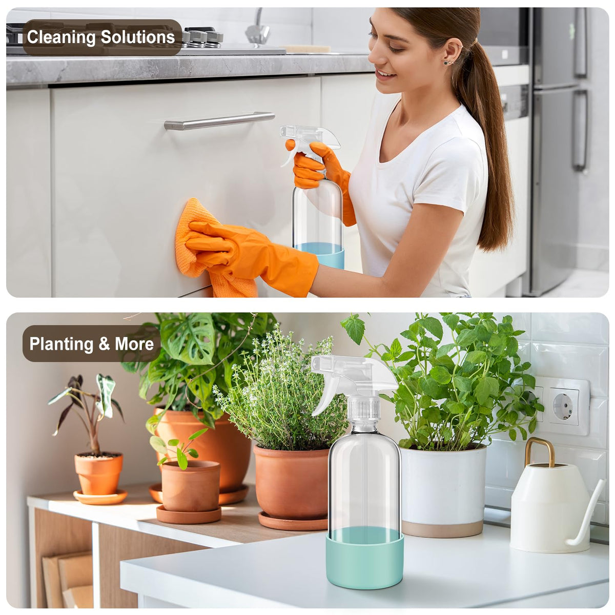 Bealee funnel and cap close-up enabling easy refill and leakproof sealing