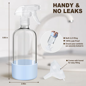 Bealee spraying cleaning solution onto countertop for targeted stain removal