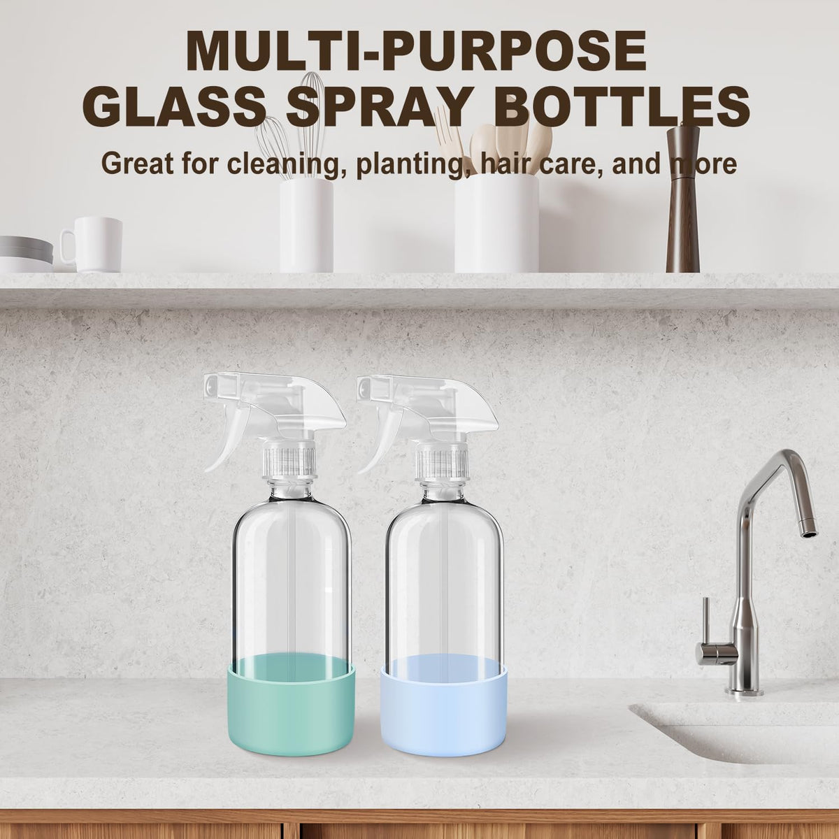 Bealee kit laid out including two bottles, sleeves, and funnel ready to use