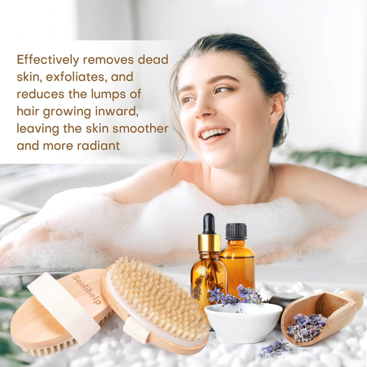 Bealihelp brush drying after rinse showing proper care and longer lifespan
