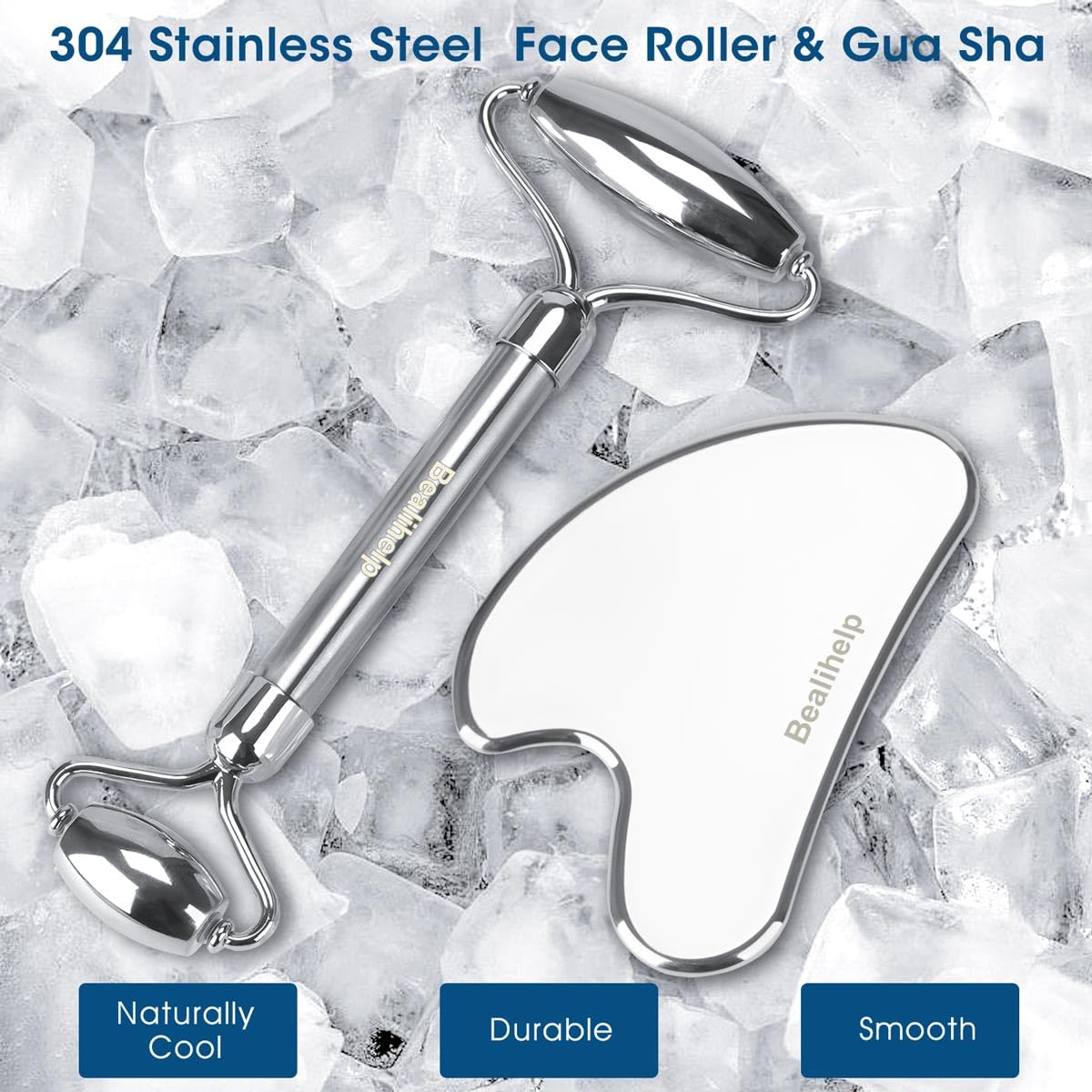 Bealihelp close-up of roller head and smooth texture for gentle, hygienic massage