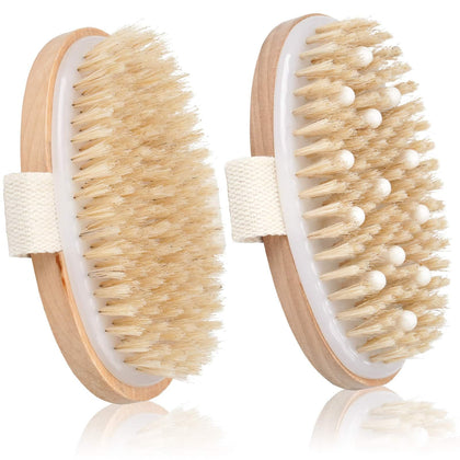 Bealihelp front view of both brushes showing complete exfoliation set and convenience