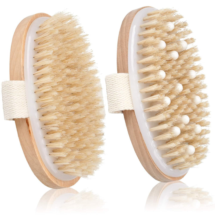 Bealihelp front view of both brushes showing complete exfoliation set and convenience