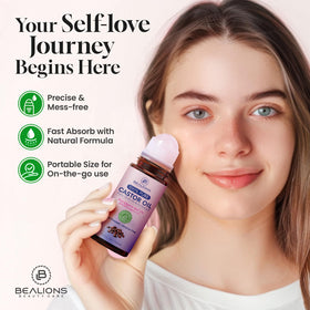 Bealions lifestyle shot on bathroom counter communicating everyday routine benefit