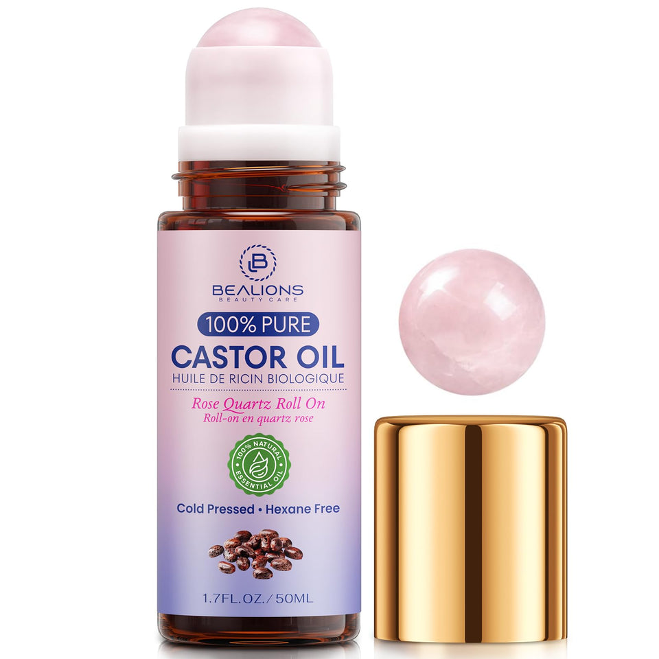 Bealions roller ball front packaging showing bottle and label benefit