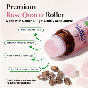 Bealions rose quartz roll-on closeup for cooling, precise application