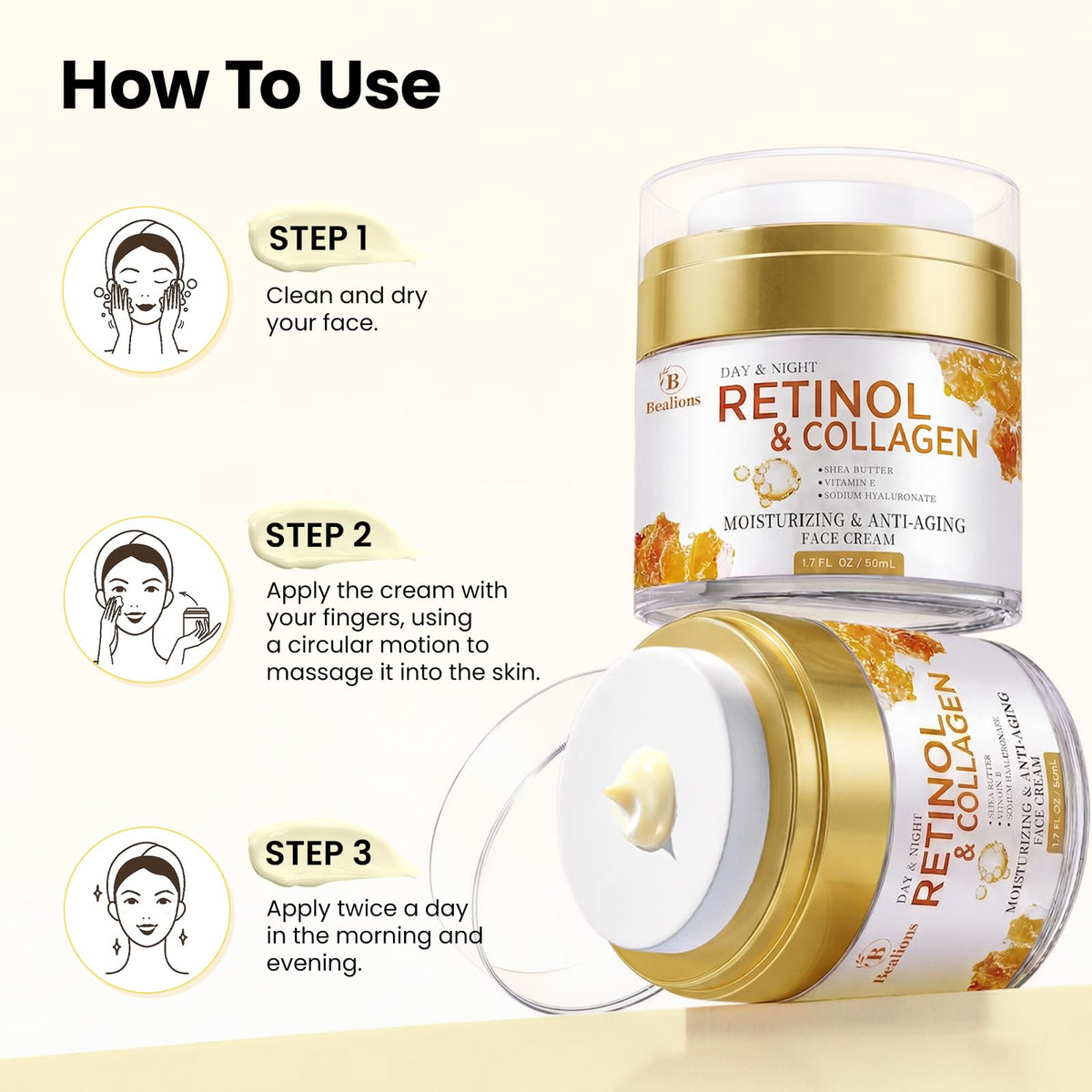 Bealions jar next to ruler showing product size and travel-friendly benefit