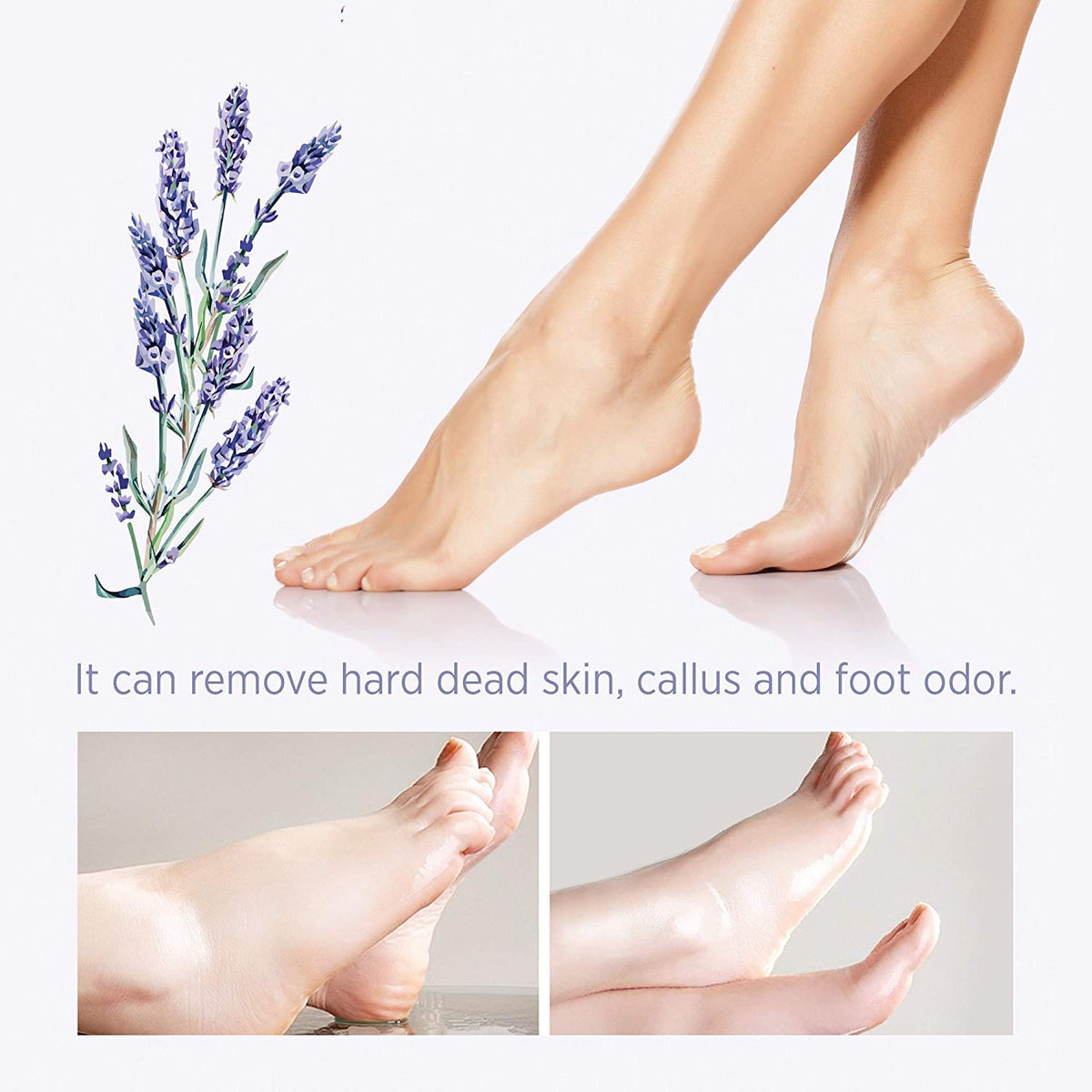 Bealuz size and contents layout with two single-use booties and instructions for one-time treatment benefit clarity