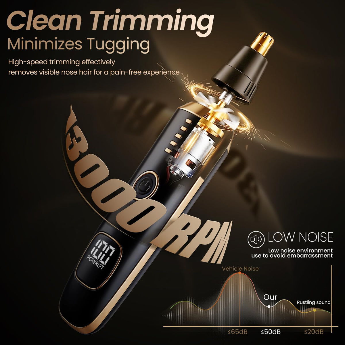 Beanify trimmer held in hand showing compact size and portability