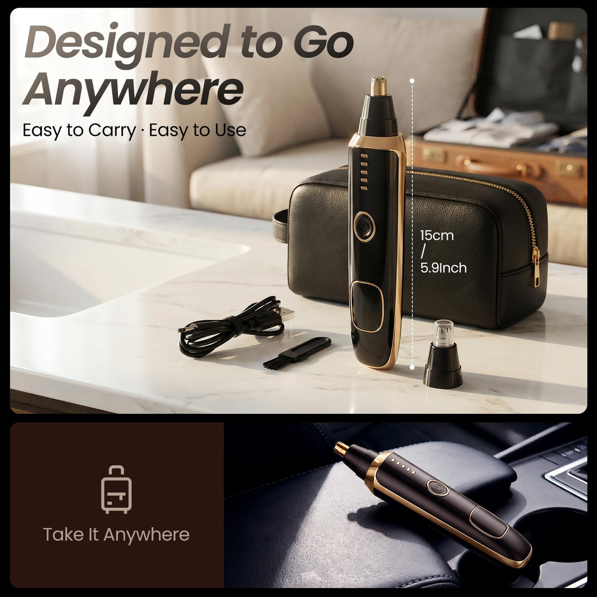 Beanify trimmer with accessories showing complete kit convenience