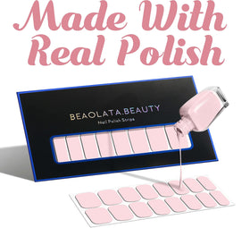 Beaolata finished sweet pink manicure on hands showcasing salon-quality look