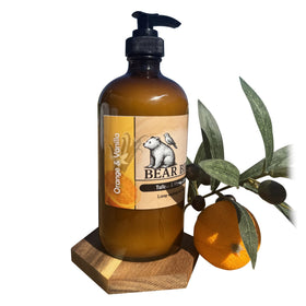 Bear Bird ingredients with olive oil and honey highlighting natural formulation