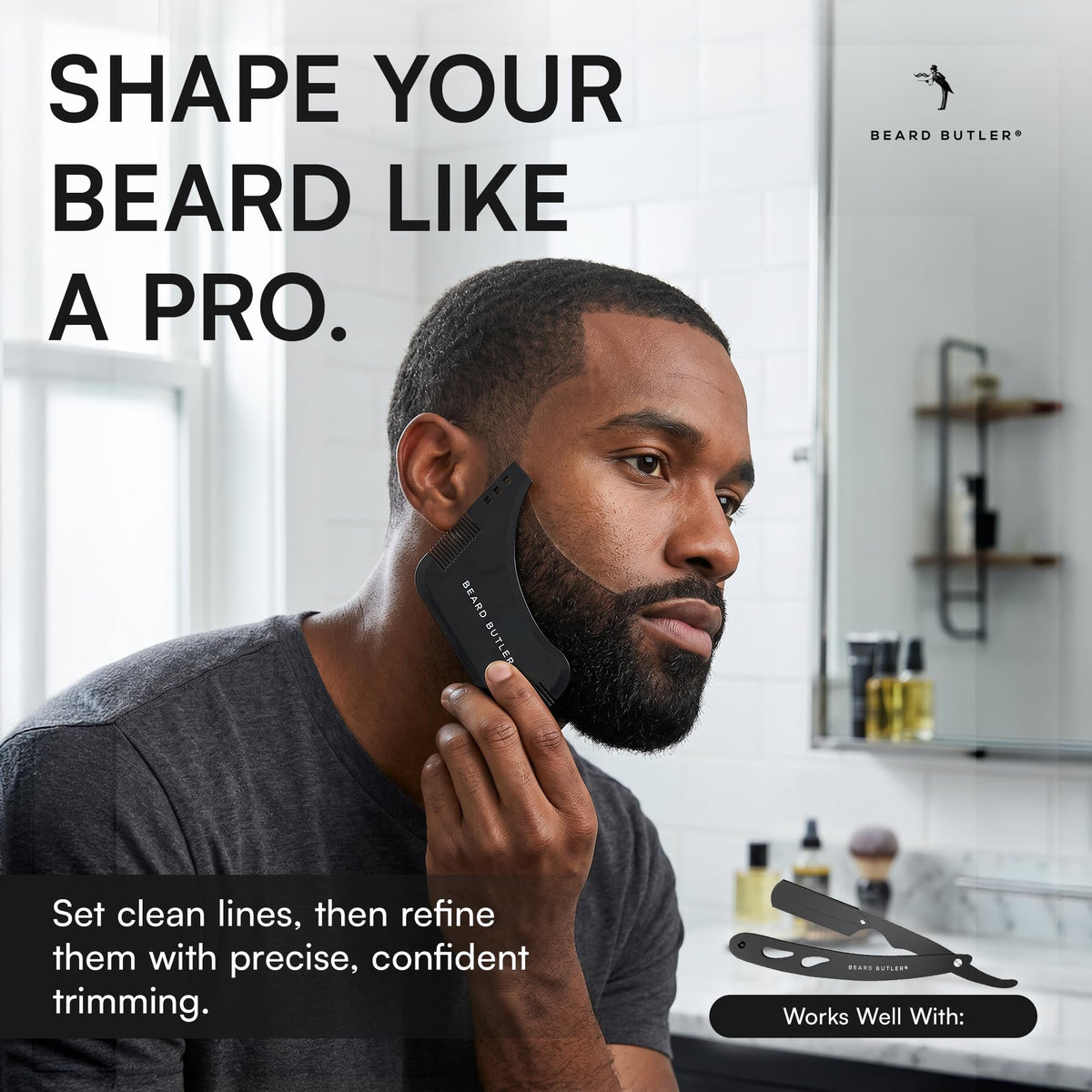 Beard Butler matte finish close-up for a steady, comfortable grip