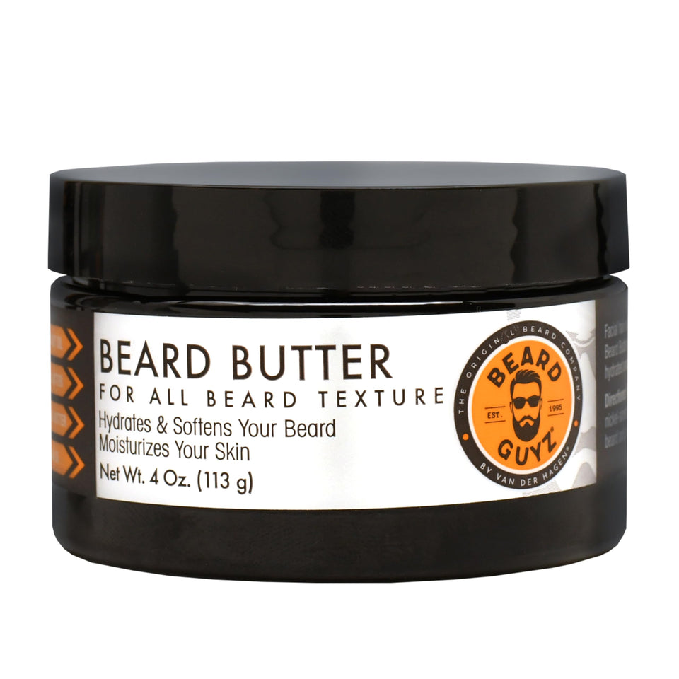 Beard Guyz front jar showing label and 4 oz size for clear product identity