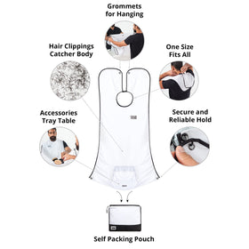 BEARD KING built-in tray close-up to collect trims and enable mess-free disposal