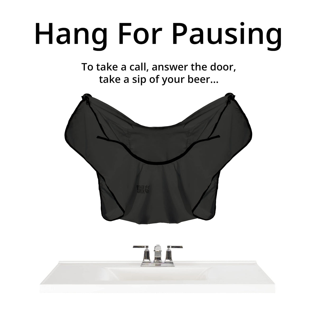 BEARD KING folded into travel pouch for compact transport and convenience