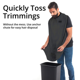 BEARD KING full collection pouch holding clippings for effortless disposal