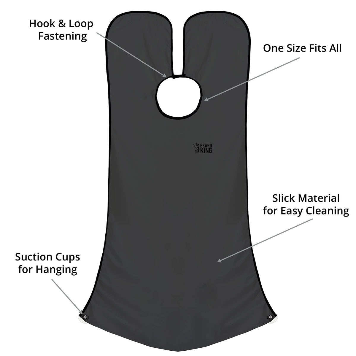 BEARD KING adjustable neck collar being tightened for comfortable fit