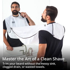 BEARD KING adjustable neck collar close-up for comfortable secure fit during trims